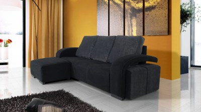 Sofá com Puf Chaise Reversível Virtus